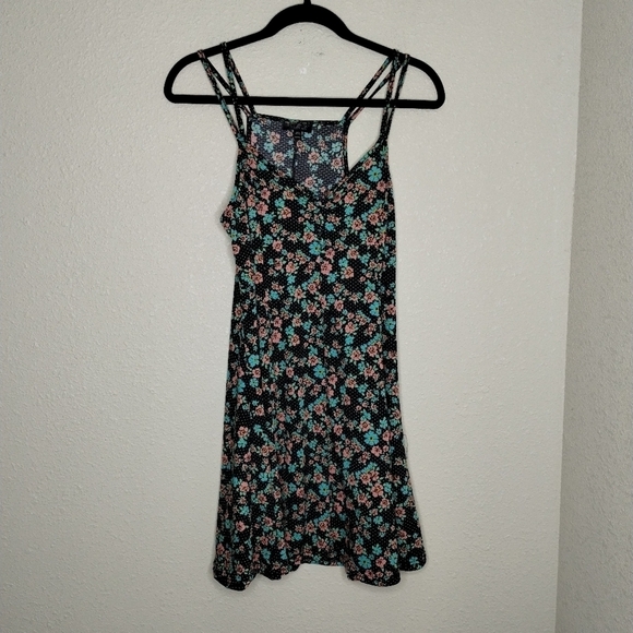 Topshop Women’s Floral Polka Dot Swing Dress size 8 - Picture 1 of 5